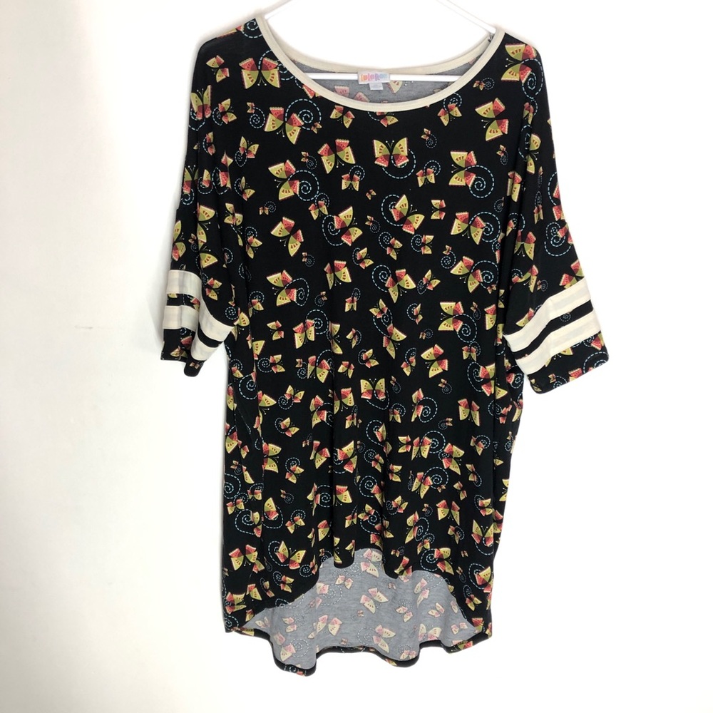 LulaRoe butterfly tunic 3/4 sleeve shirt